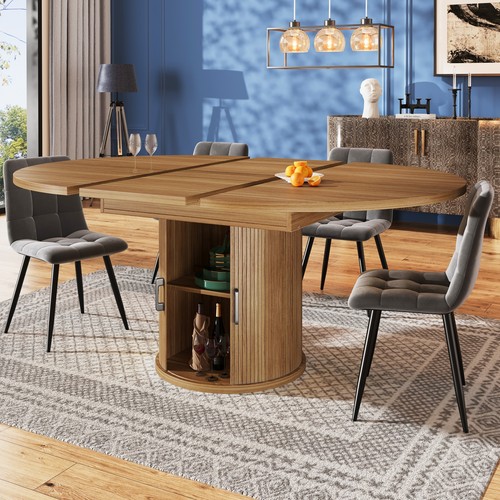Round dining table and chairs - round,