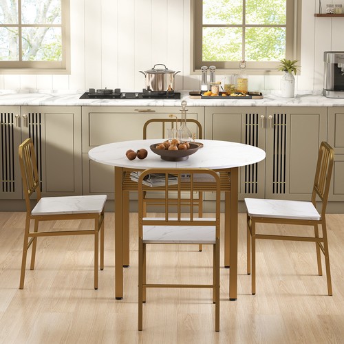 Pcs dining set round - 5,