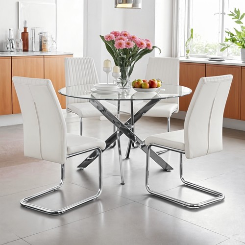 Seater 100cm round glass - 4,
