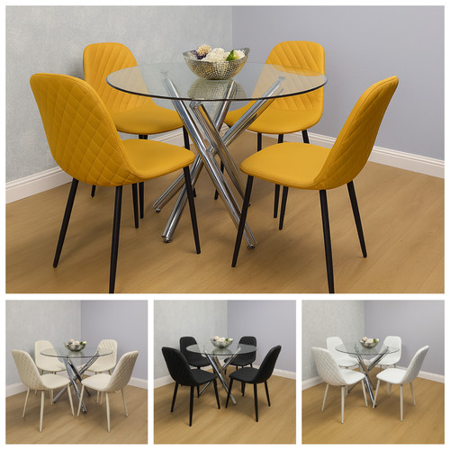 Round glass dining - round,