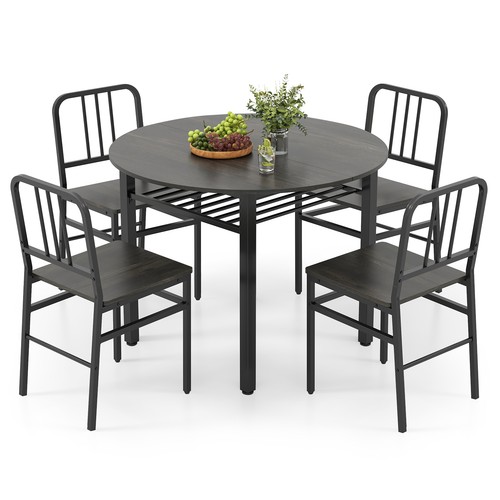 Piece grey dining table - table, set
