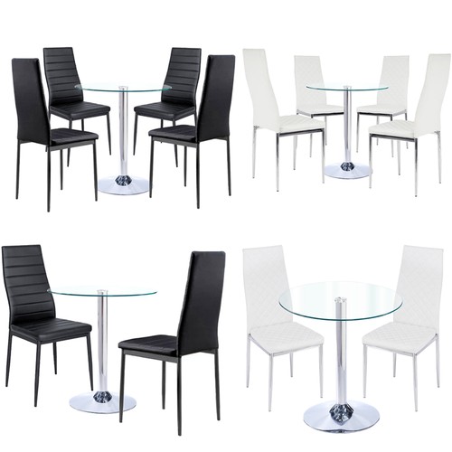 Round glass dining table and - table,