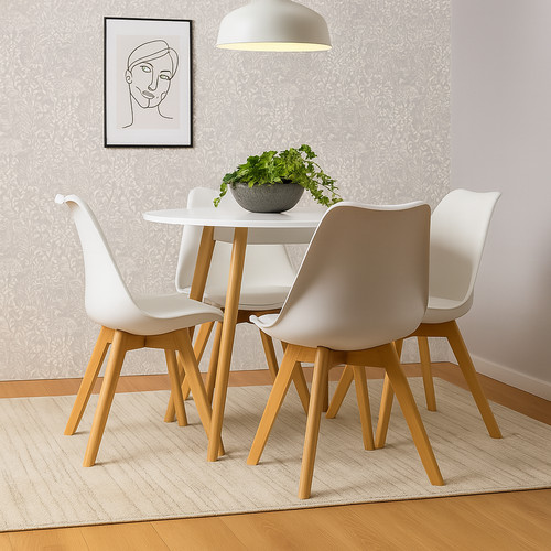 Dining table round with - table,