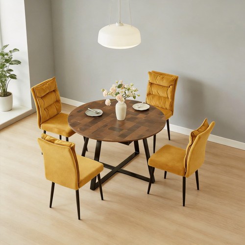 Extendable round dining table - dining,