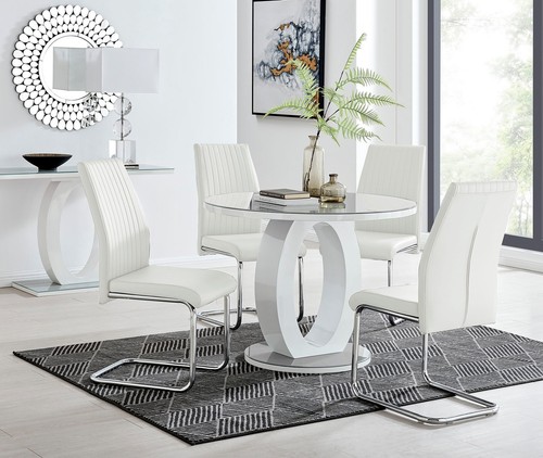 Giovani round white gloss - giovani,