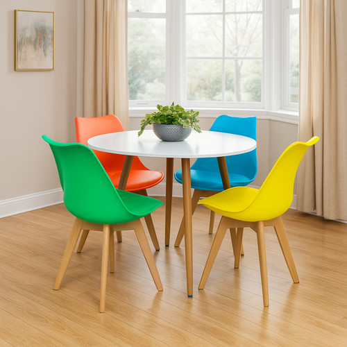 Dining table and chairs - and, 4