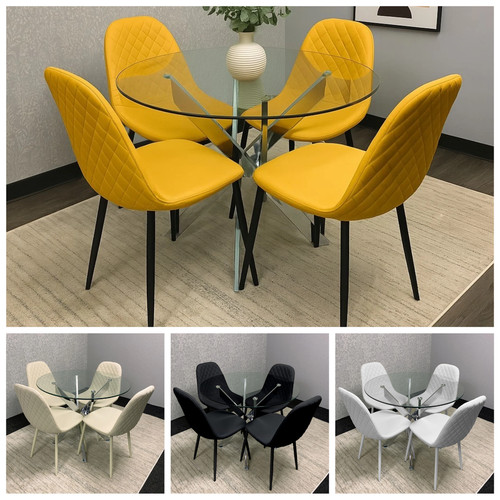 Tempered glass dining table - tempered,