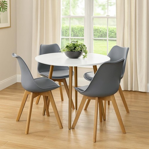 Dining table and chairs - table,