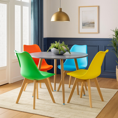Dining table and chairs - table,