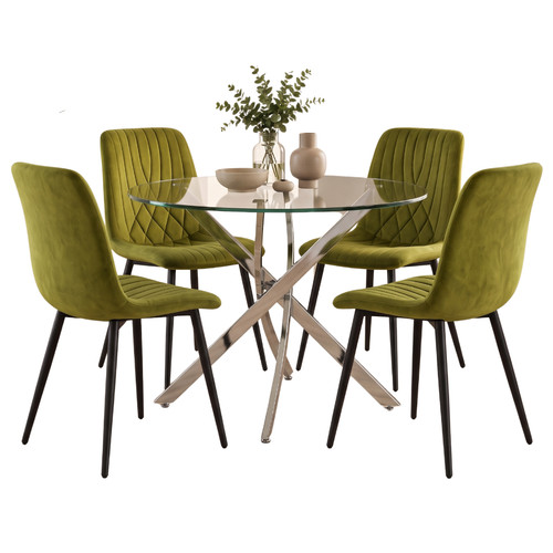 Modern round dining table - round, set