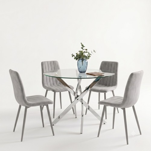 Oira homes round glass - homes, dining