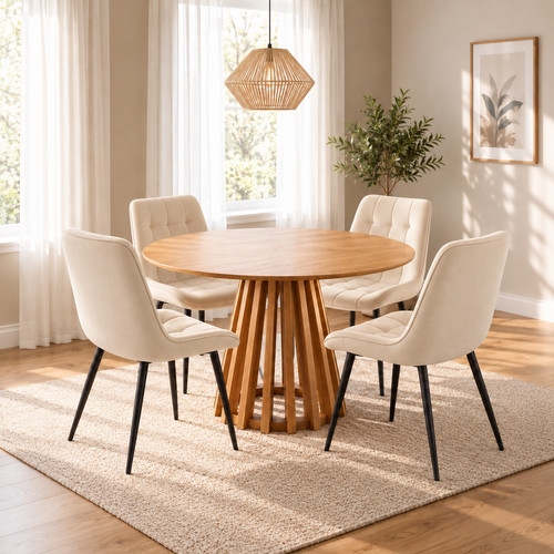 Kayci round dining table - table, with