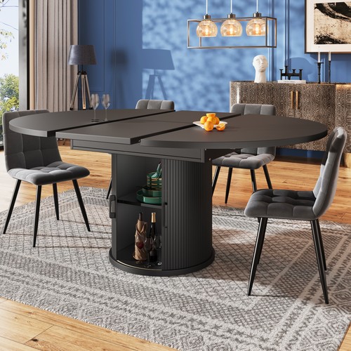 Round dining table and chairs - round,