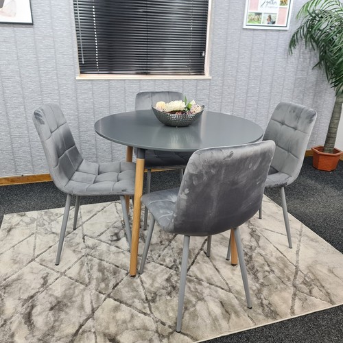 Grey round dining table - grey,