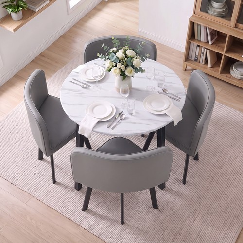 Round dining table - dining, 4
