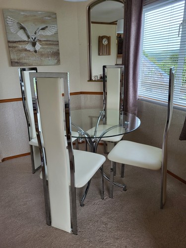 Stylish glass chrome - chrome, dining