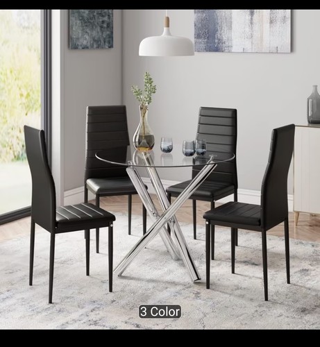 Piece round glass top dining - 5-piece,