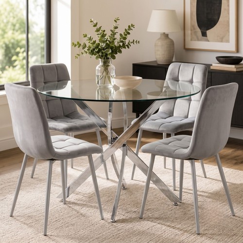 Oira homes round glass dining - homes,