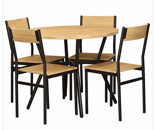 Round dining table 4 chairs - table,