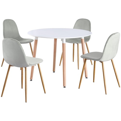 Round seat white dinner - round,