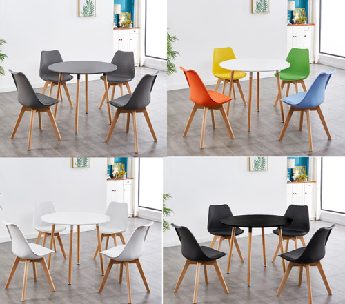 Round dining table - round, set