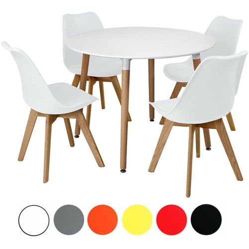 Circular dining table set - circular, four